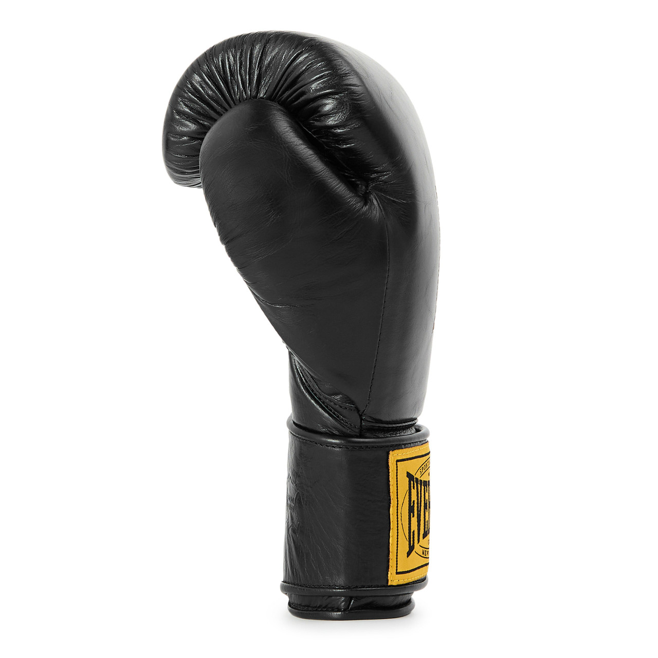 Everlast 1910 Pro Leather Hook and Loop Training Boxing Gloves - Black