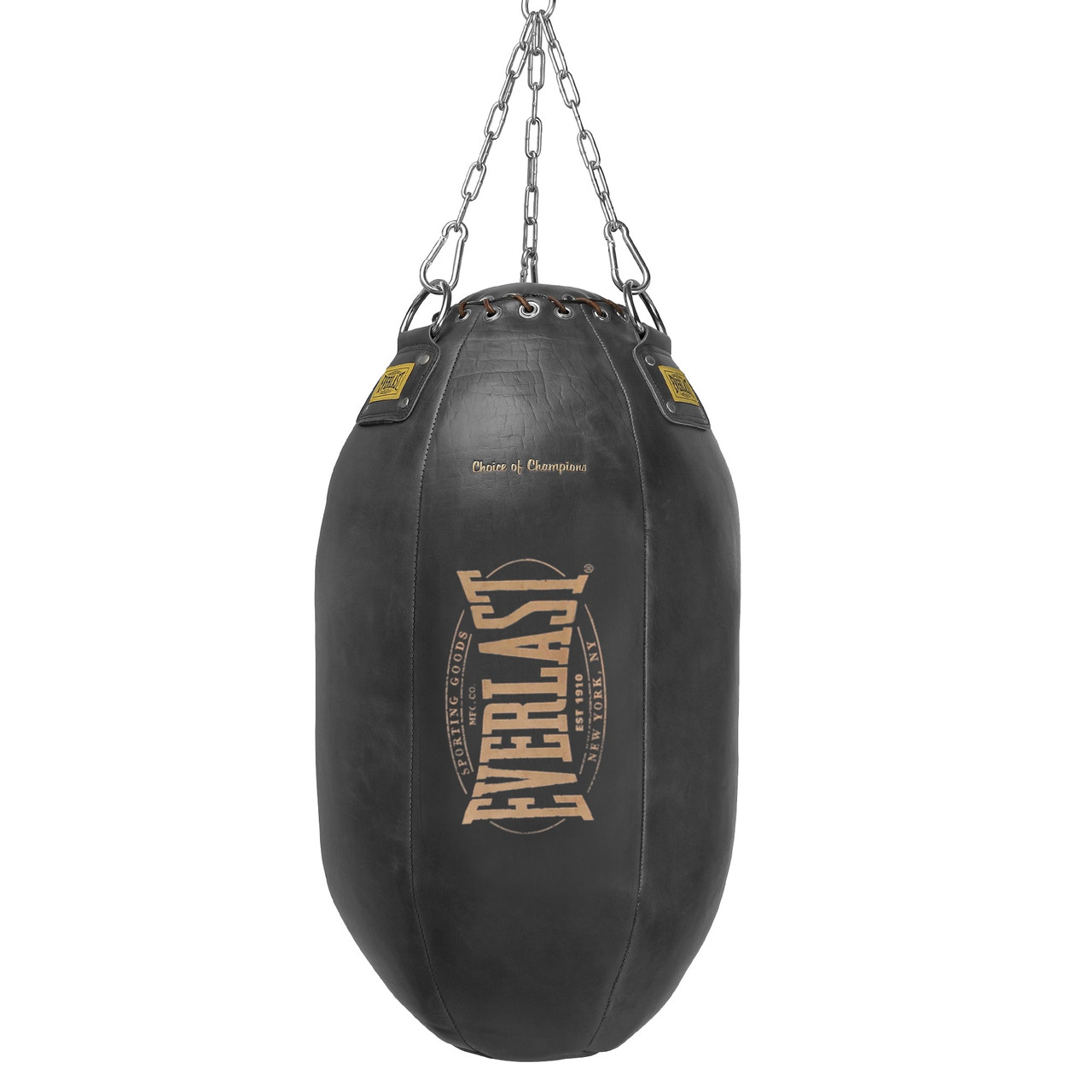 Everlast 1910 Pro Leather Body Shot Punching Bag 70lb - Black