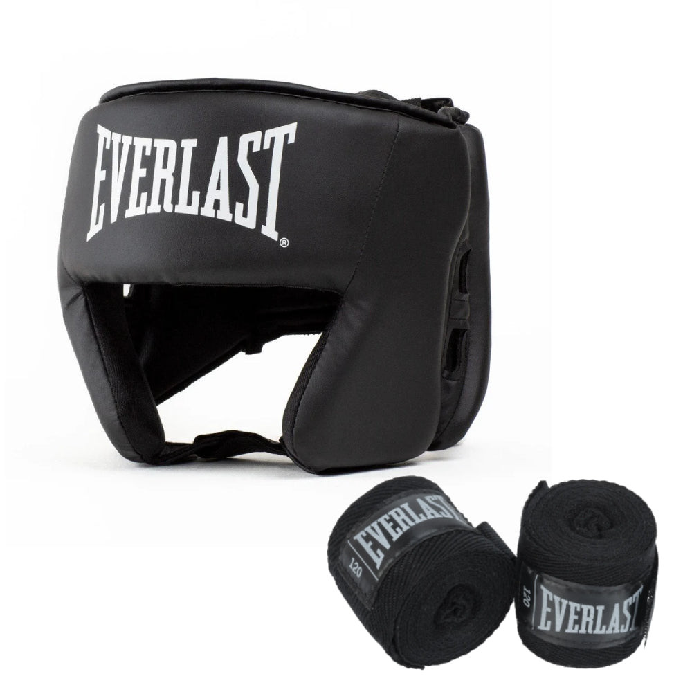 Everlast Protective Headgear, Hand Wrap Bundle
