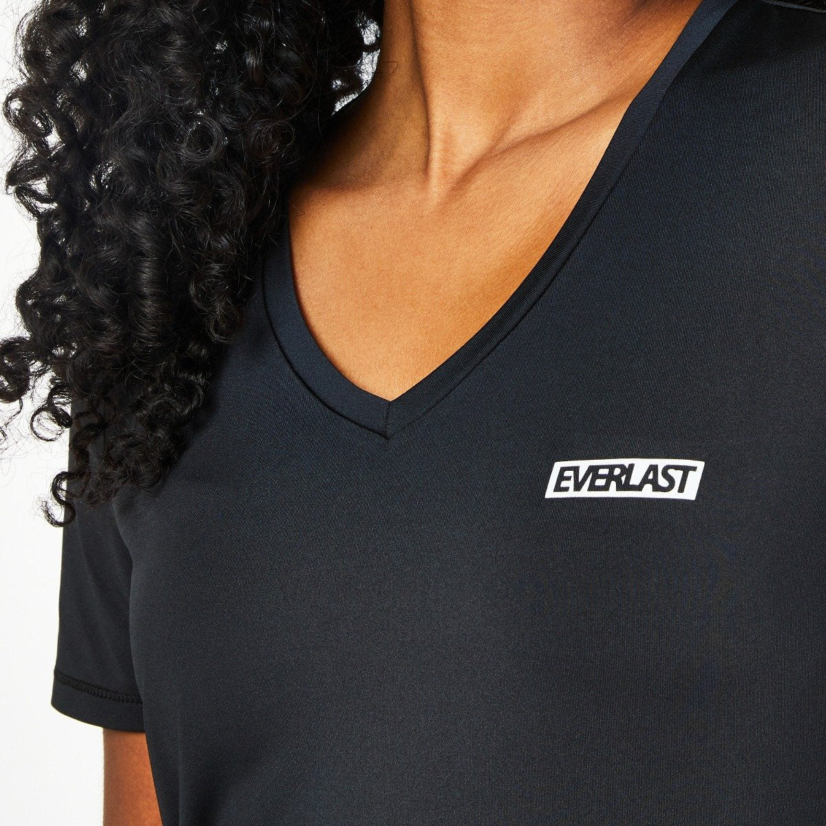 Everlast Women's V-Neck Mesh T-Shirt - Black