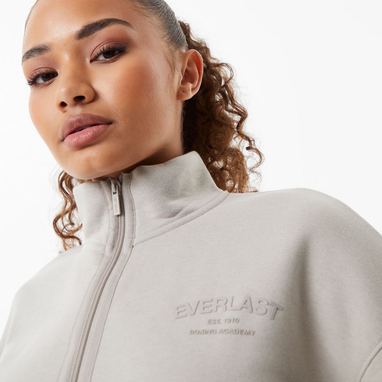 Everlast Women's Boxing Academy Zip Up Sweater - Opal Gray