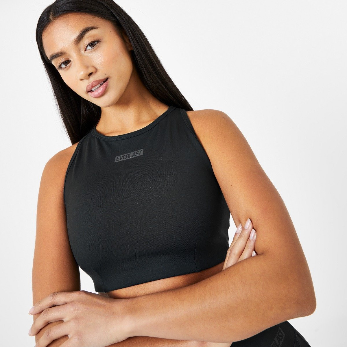 Everlast Women's Med Support High Neck Bra - Black