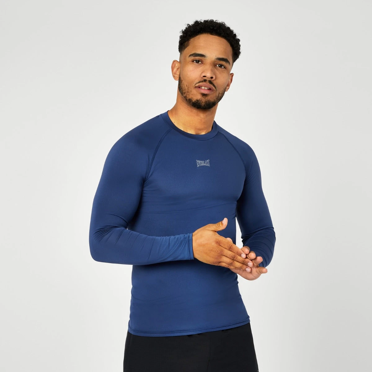Everlast Men's Long Sleeve Base Layer Top - Navy