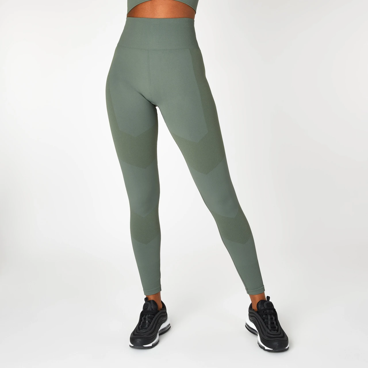 Everlast Women's Super High Waisted Racer Leggings - Khaki