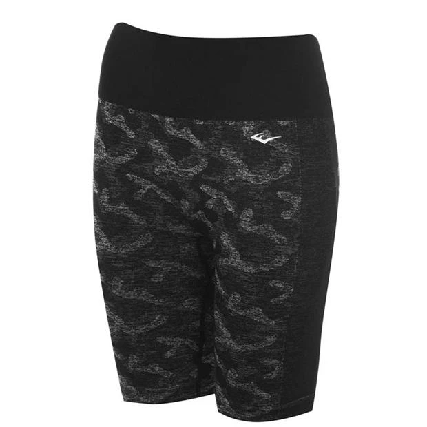 Everlast Women's Seamless Camo Cycling Shorts - Black