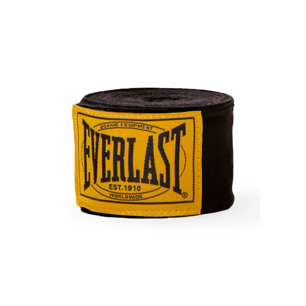 Everlast 1910 180" Hand Wraps - Black/Yellow