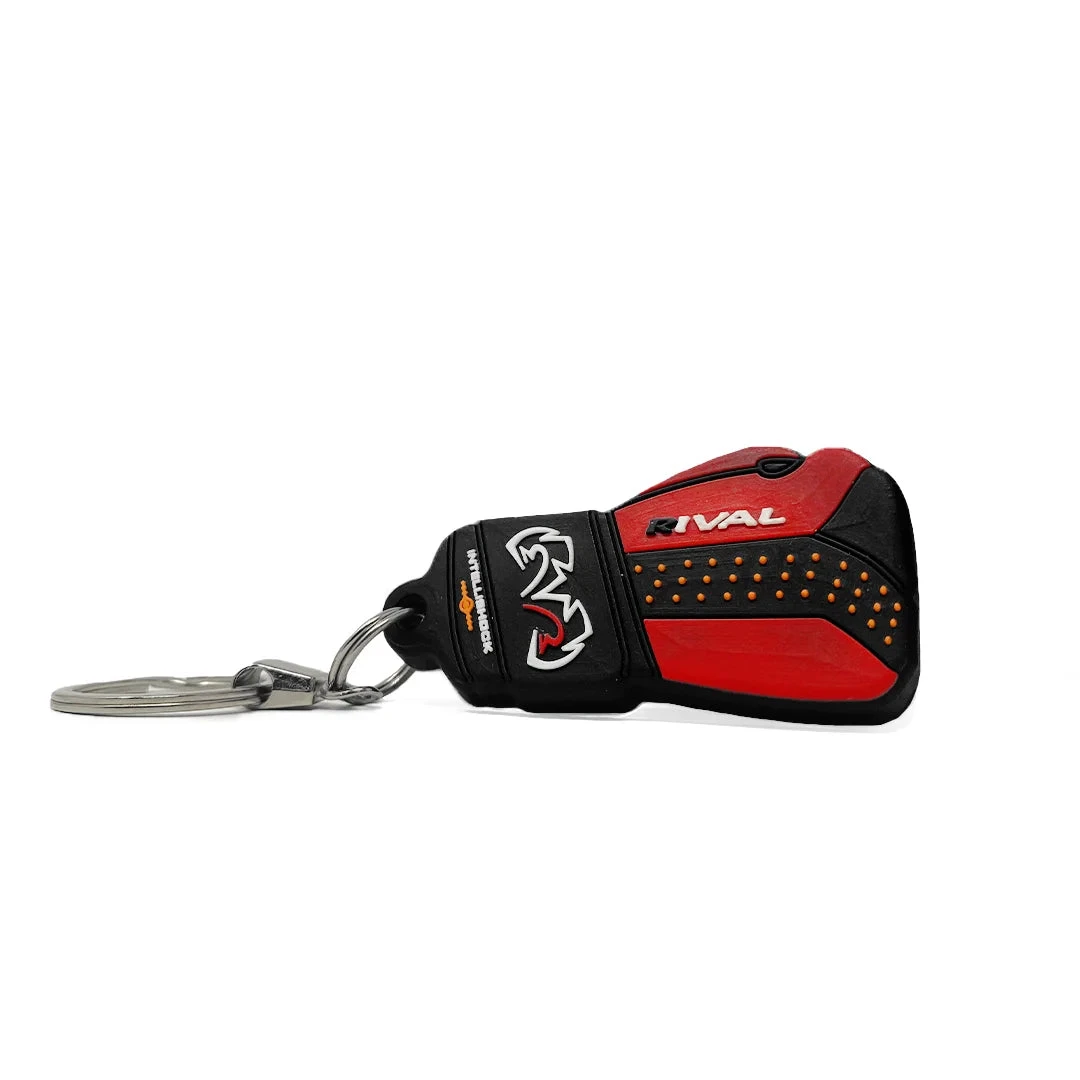 Rival RB10 Rubber Key Chain - Black/Red