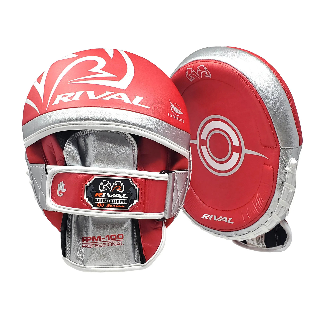 Rival RPM100 Professional Punch Mitts - Red/Silver