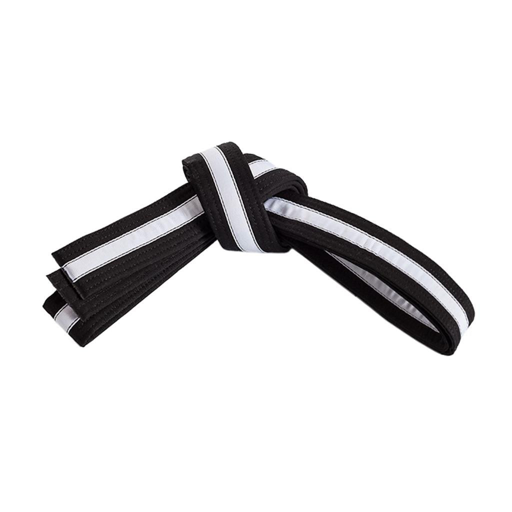 Century Double Wrap Striped Black Belt