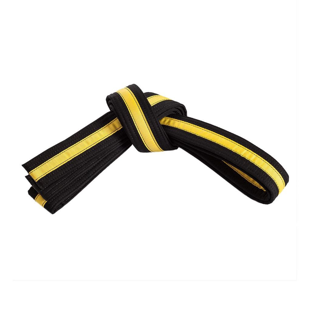Century Double Wrap Striped Black Belt