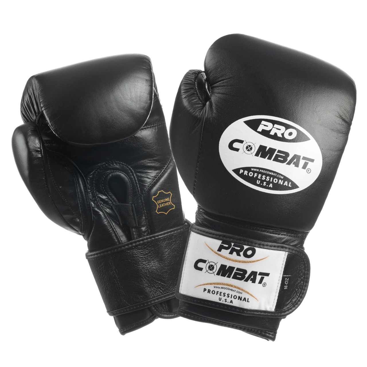 PRO COMBAT Training Gloves with Velcro Closure Black Color