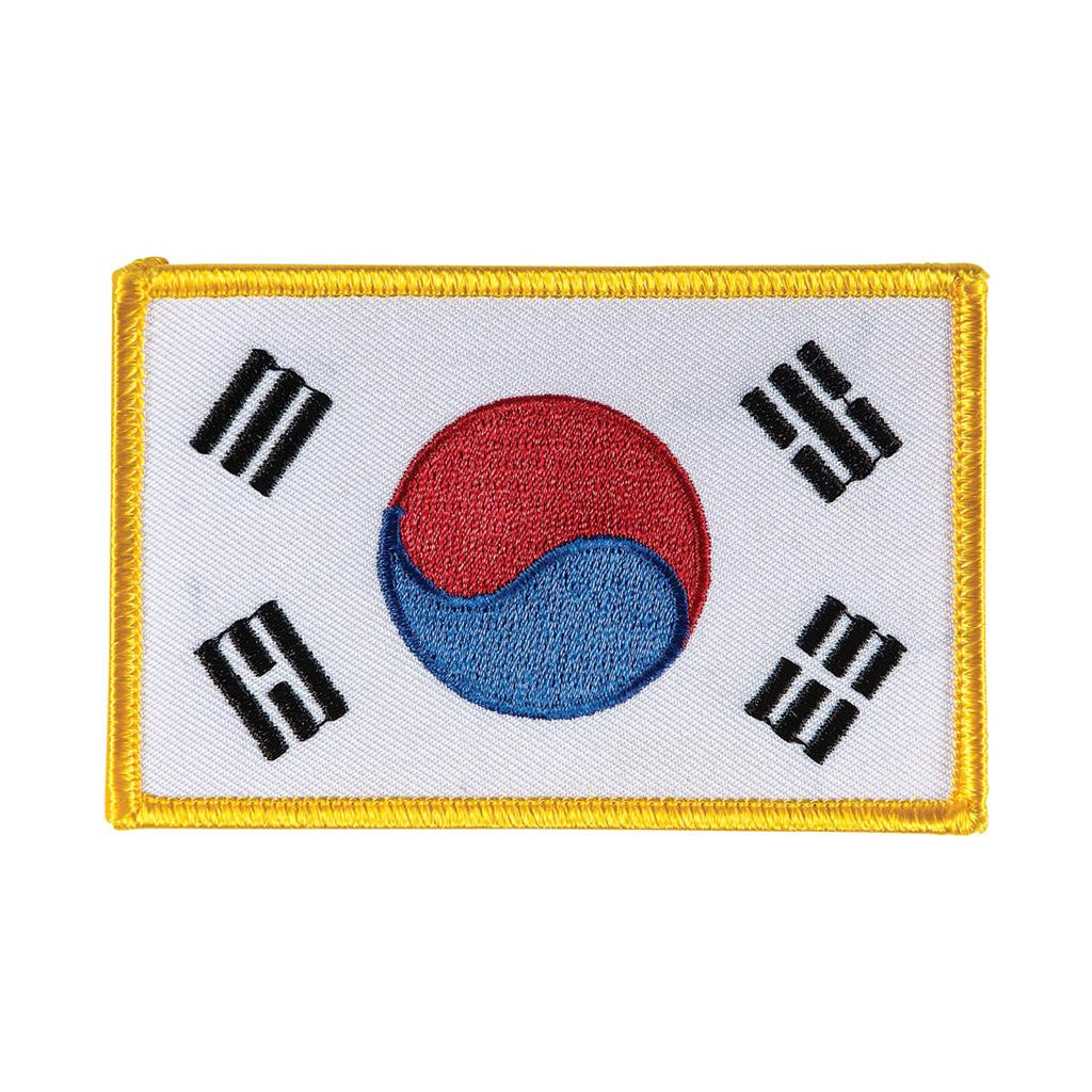Century Sewn-In Gold Korean Flag Patch