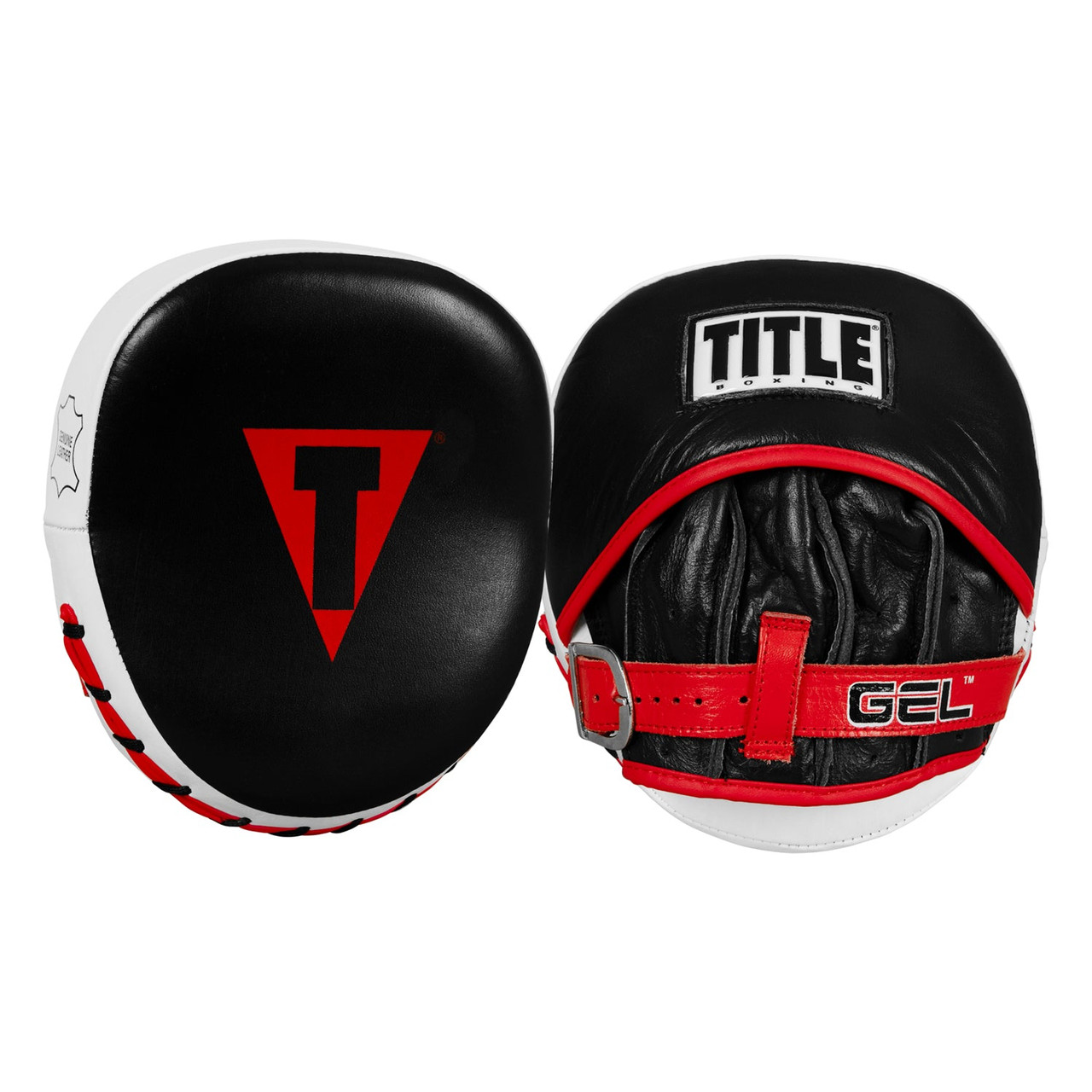 TITLE Boxing Gel Leather Punch Mitts