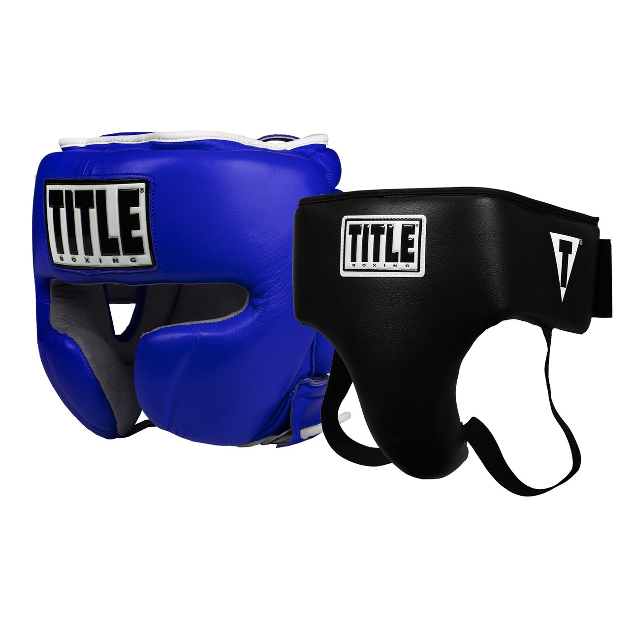 TITLE Boxing Headgear and Groin Protector Bundle