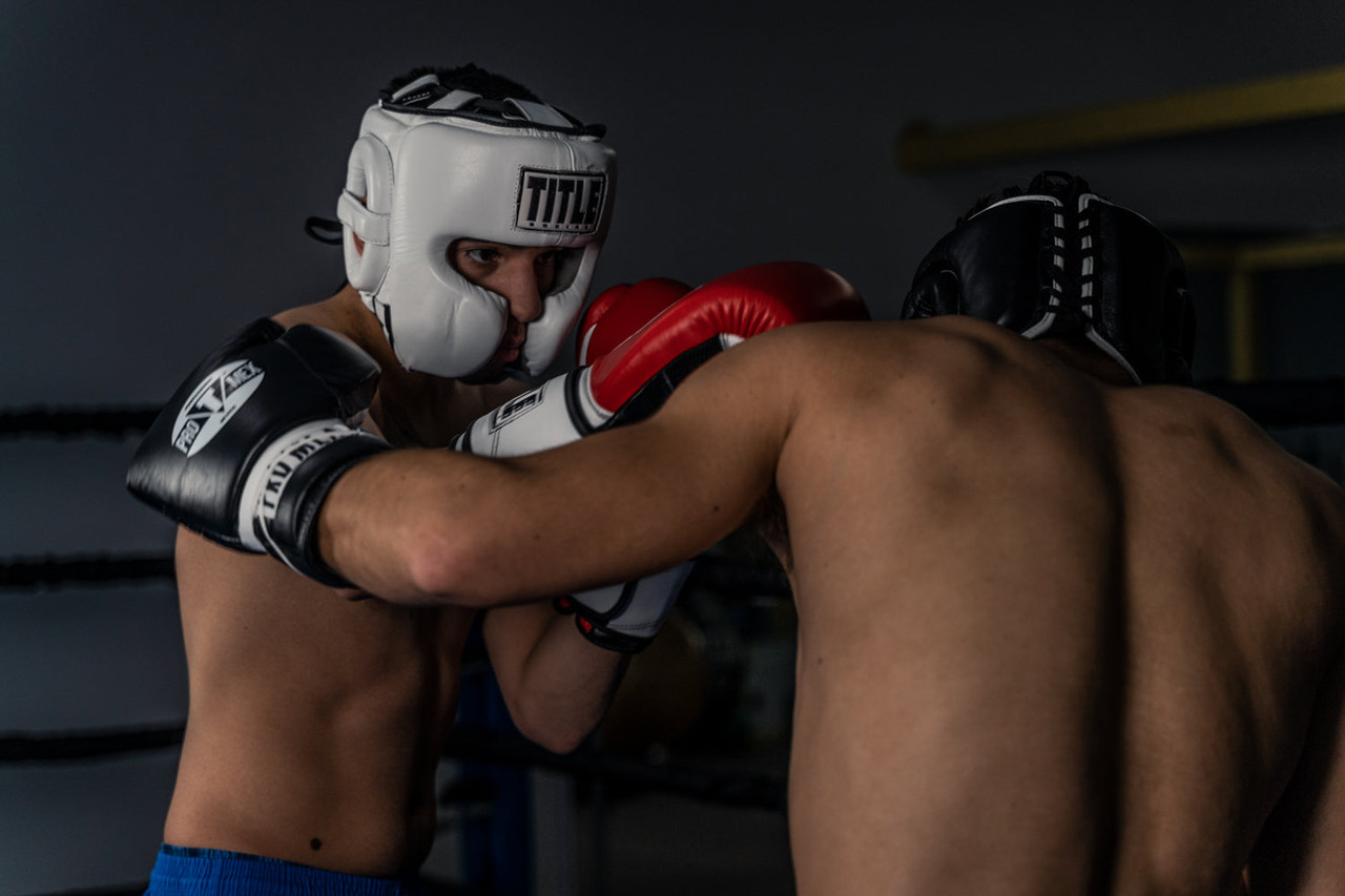 TITLE Boxing Headgear and Groin Protector Bundle