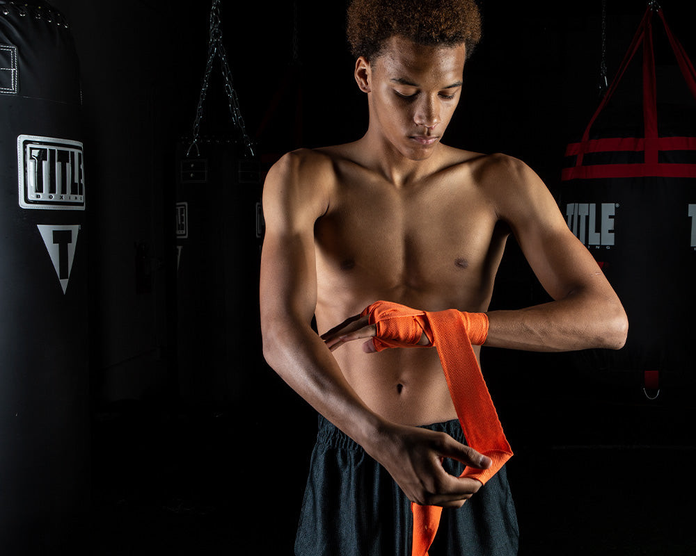 TITLE Boxing Select 180" Semi-Elastic Mexican Hand Wraps
