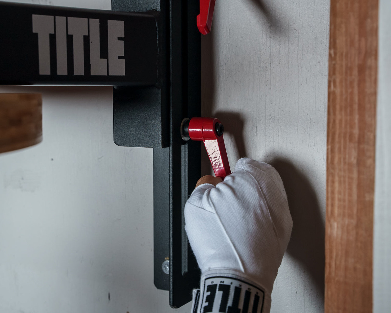 TITLE Boxing Forged Steel Adjustable Pro Speed Bag Platform