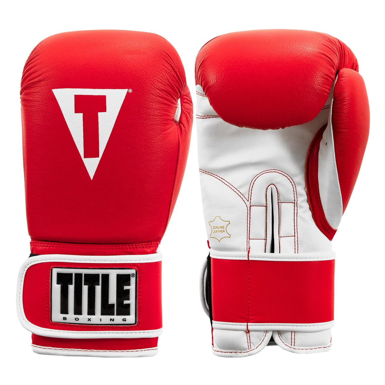 TITLE Boxing Pro Style Leather Training Boxing Gloves 3.0