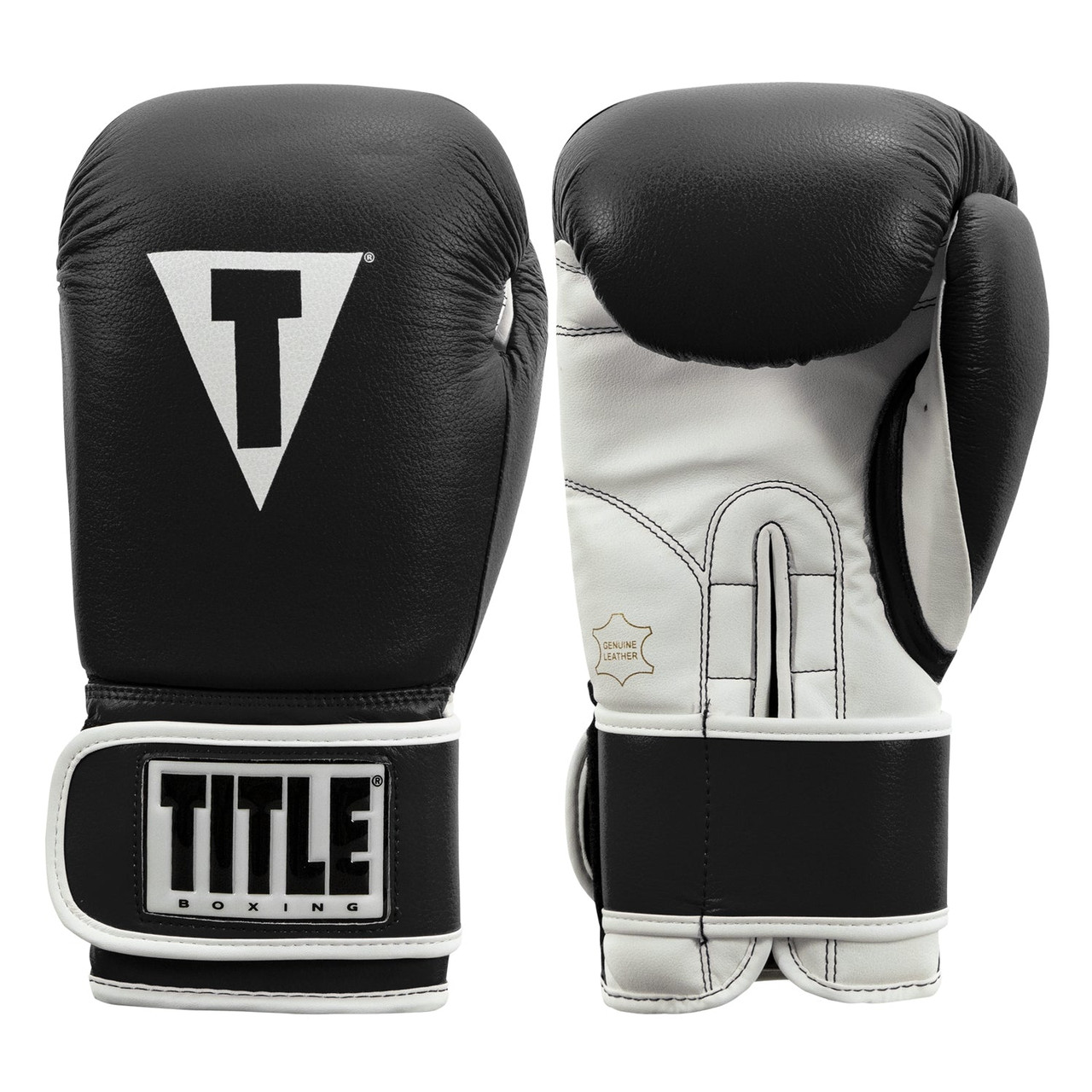 TITLE Boxing Pro Style Leather Training Boxing Gloves 3.0