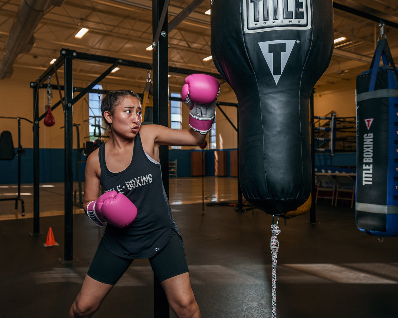TITLE Boxing Pro Style Leather Training Boxing Gloves 3.0