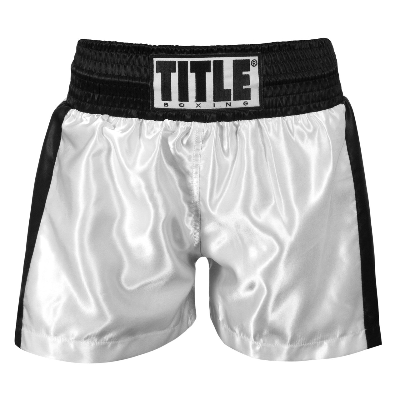 TITLE Boxing Professional Women’s Satin Striped Boxing Trunks