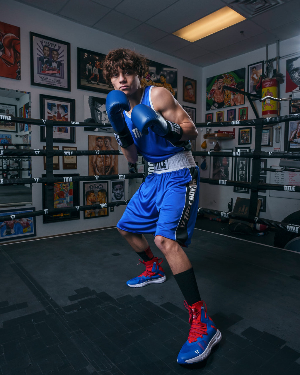 TITLE Boxing Stinger Reversible Amateur Boxing Set