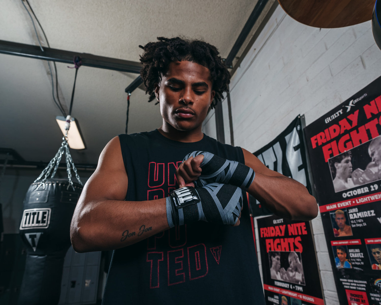 TITLE Platinum 180” Semi-Elastic Hand Wraps