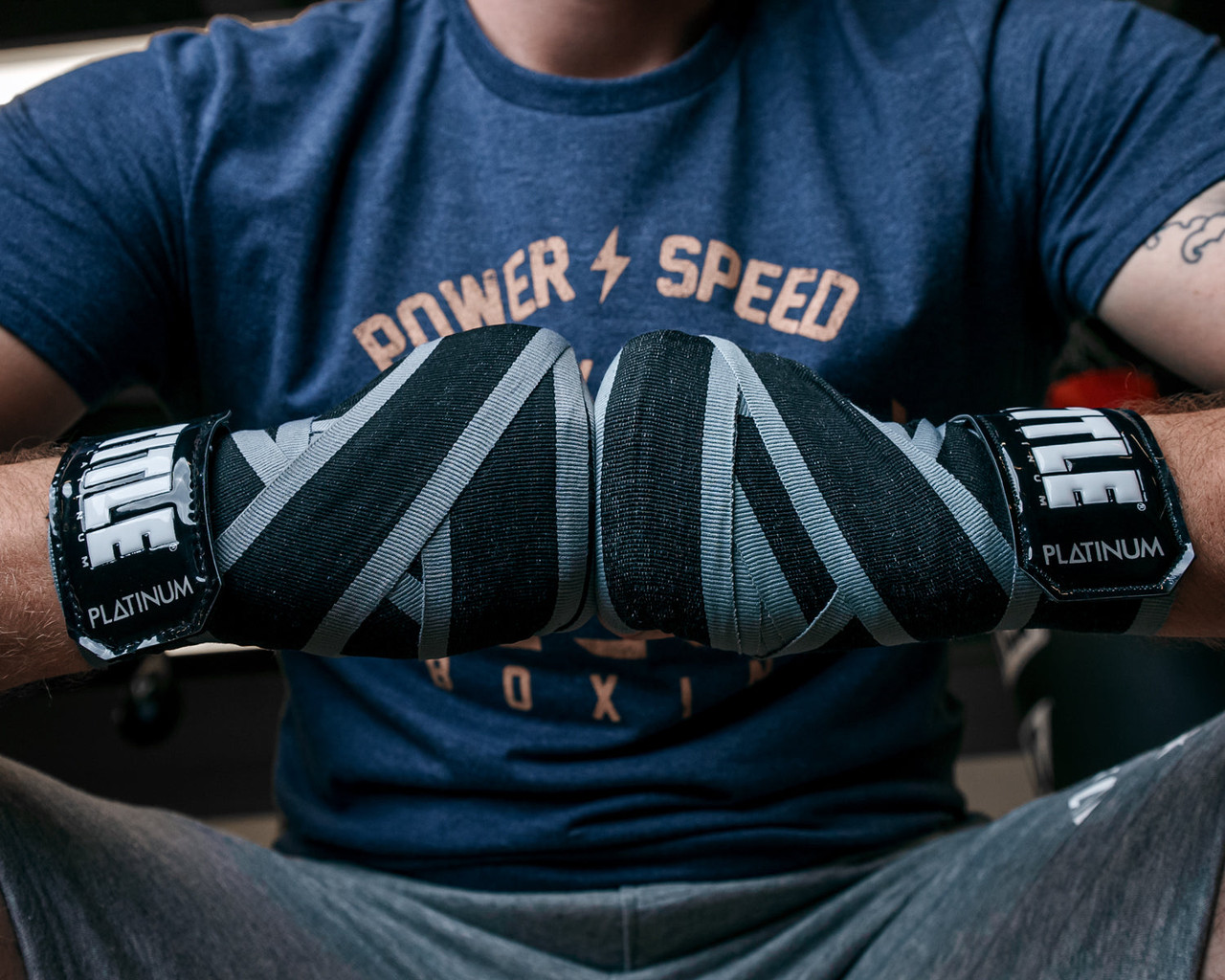 TITLE Platinum 180” Semi-Elastic Hand Wraps