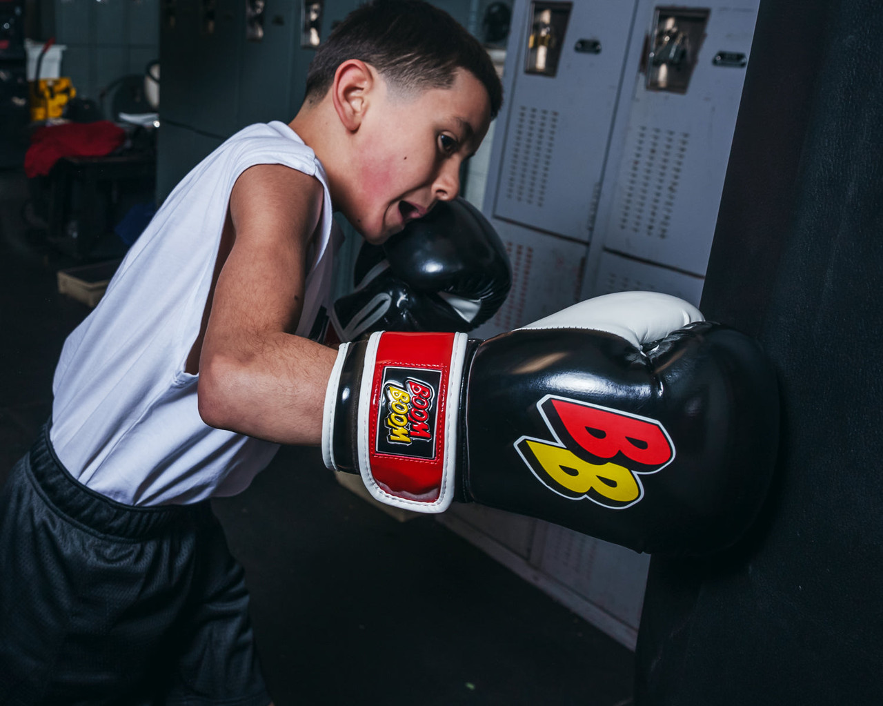 BOOM BOOM Boxing Silencer Youth Bag Boxing Gloves
