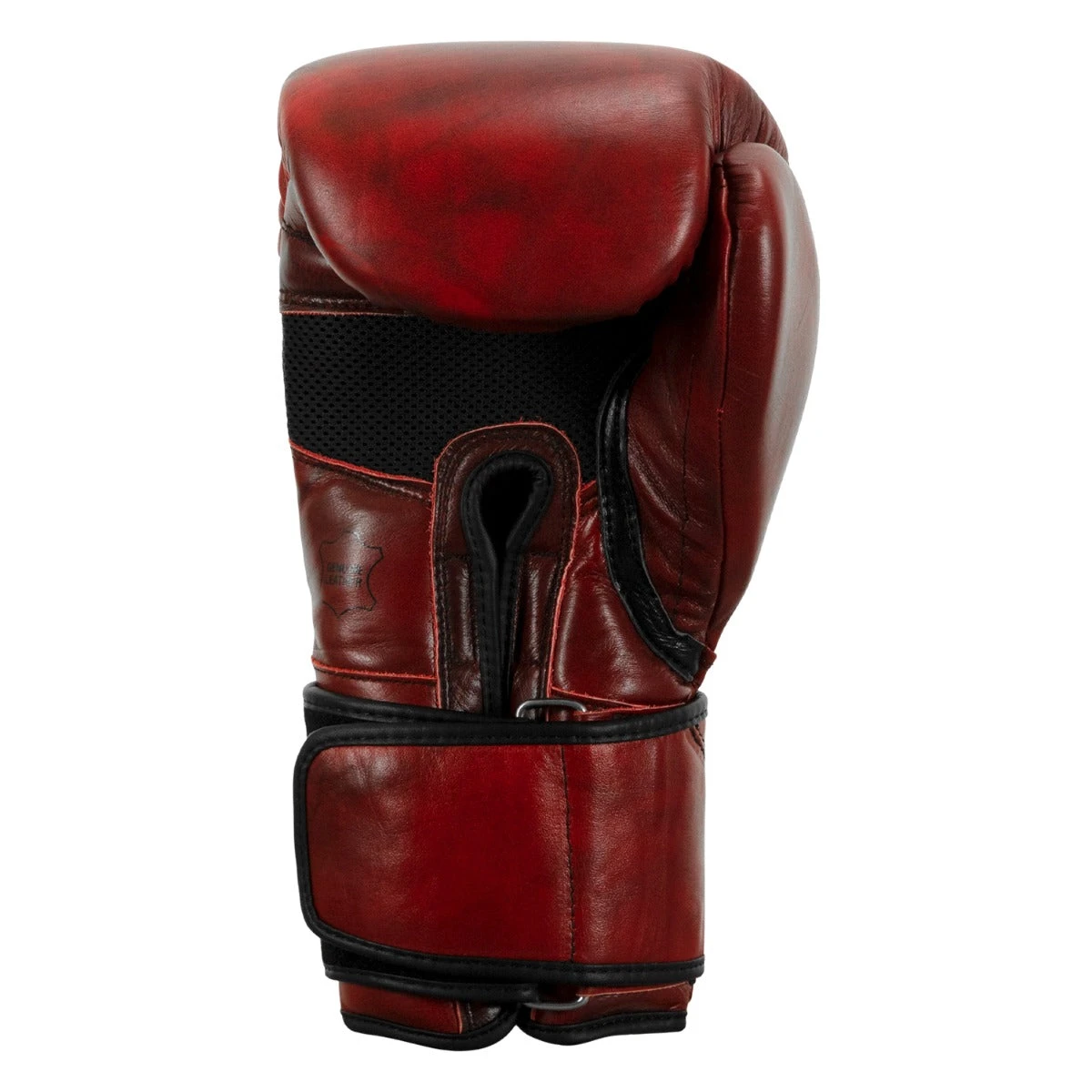 TITLE Boxing Blood Red Leather Bag Boxing Gloves