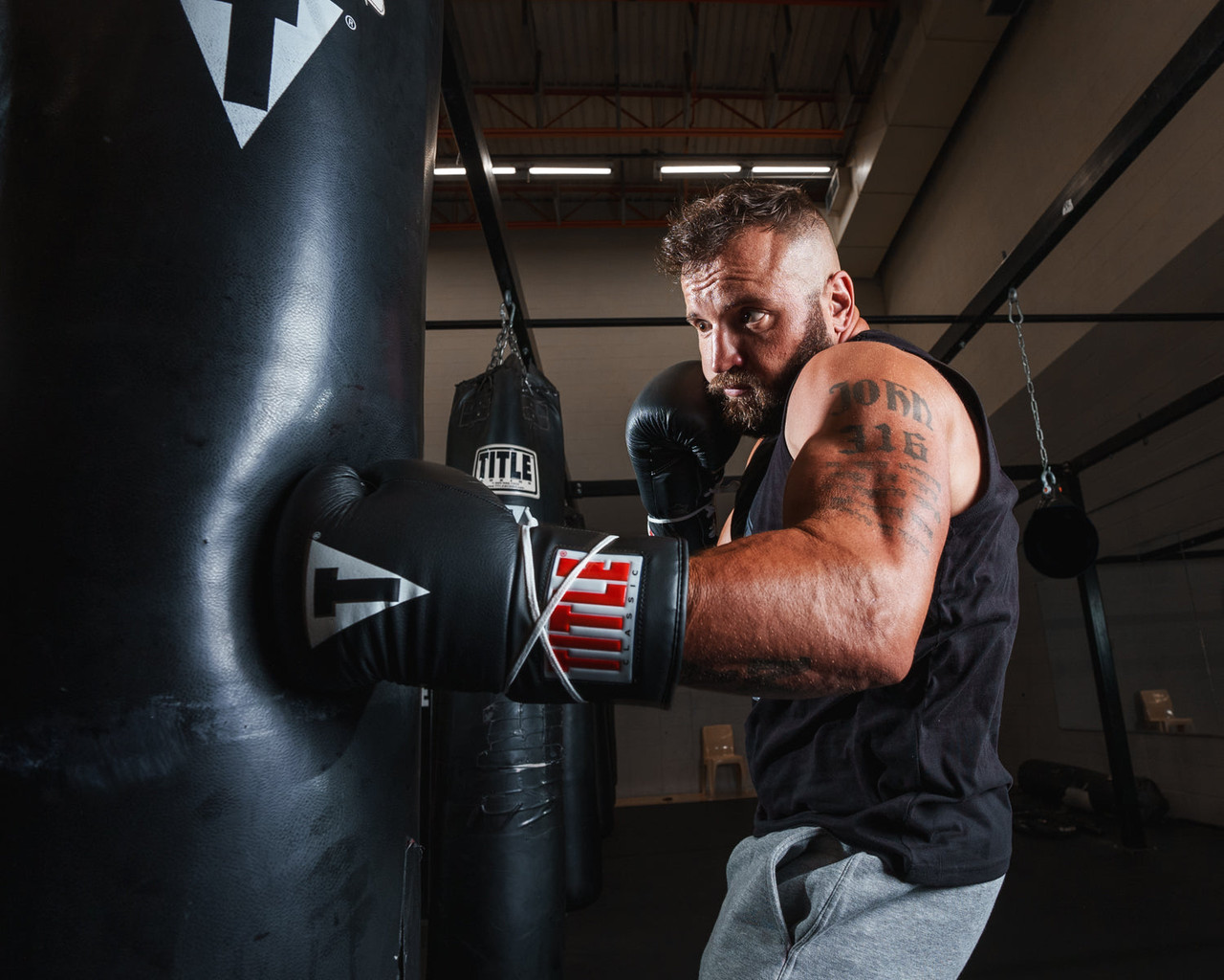 TITLE Classic Leather Lace Training Boxing Gloves 2.0