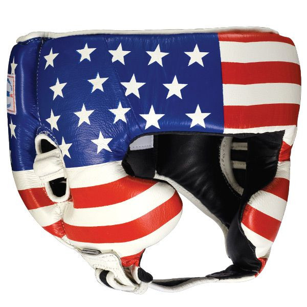 Ringside USA Boxing Competition Headgear - With Cheeks - Red/White/Blue