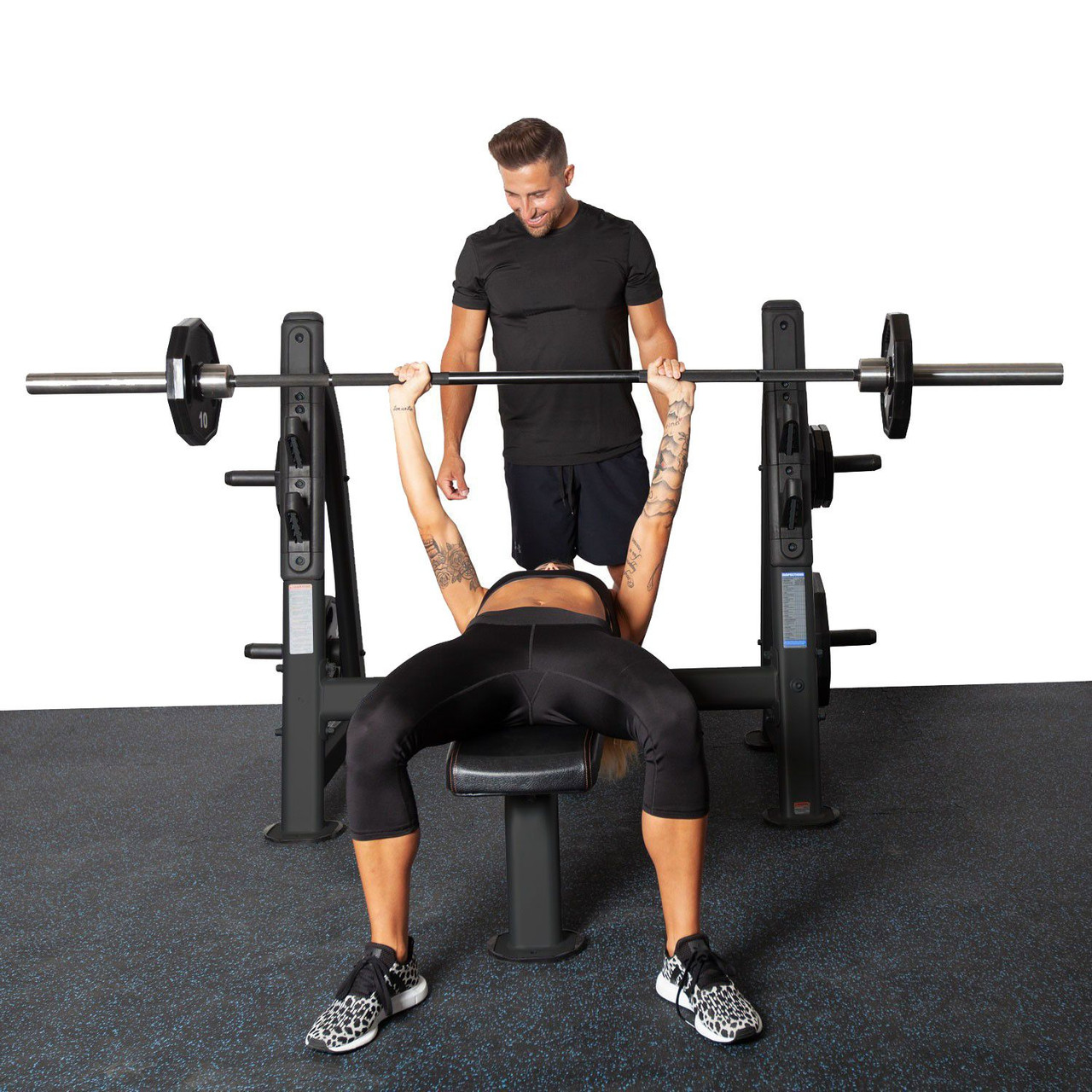 Fitness First Bench Press with Olympic Weight Plate Storage