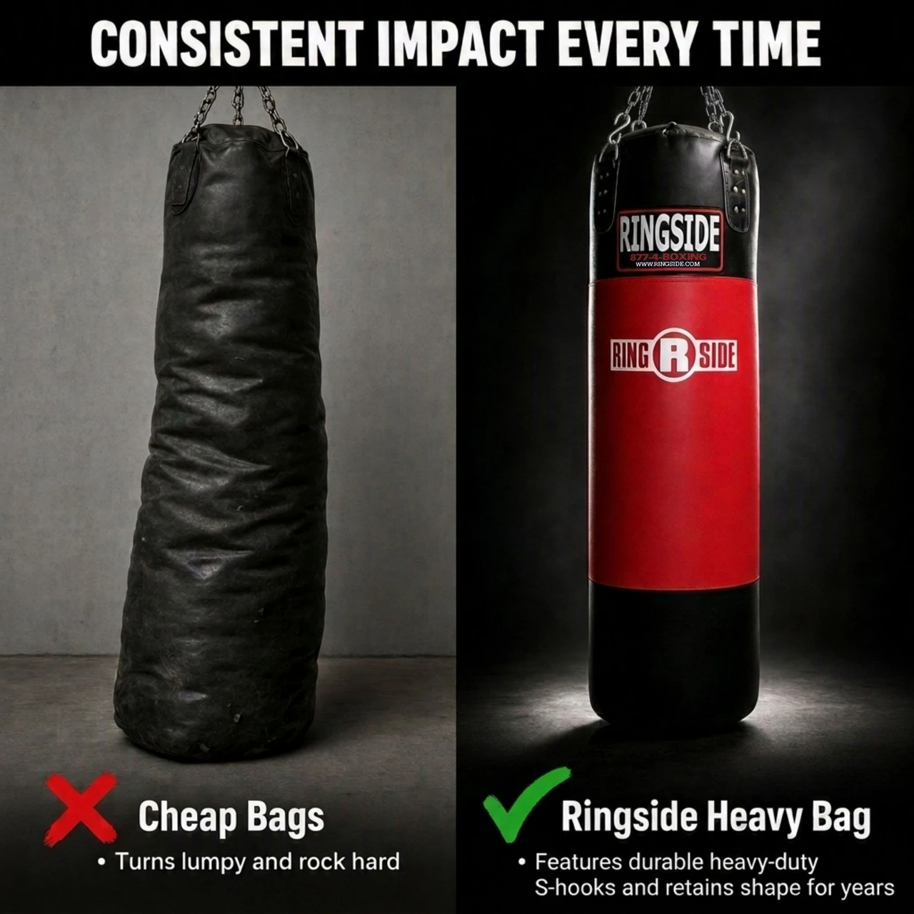 Ringside Soft Filled Powerhide 130 lb. Heavy Bag