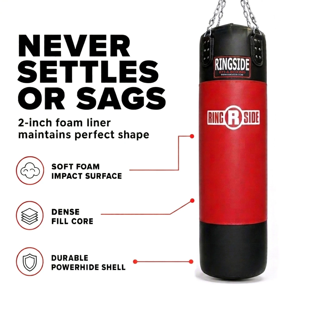 Ringside Soft Filled Powerhide 130 lb. Heavy Bag