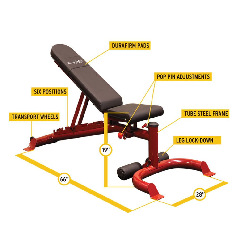 Body Solid GFID100 Flat Incline Decline Bench