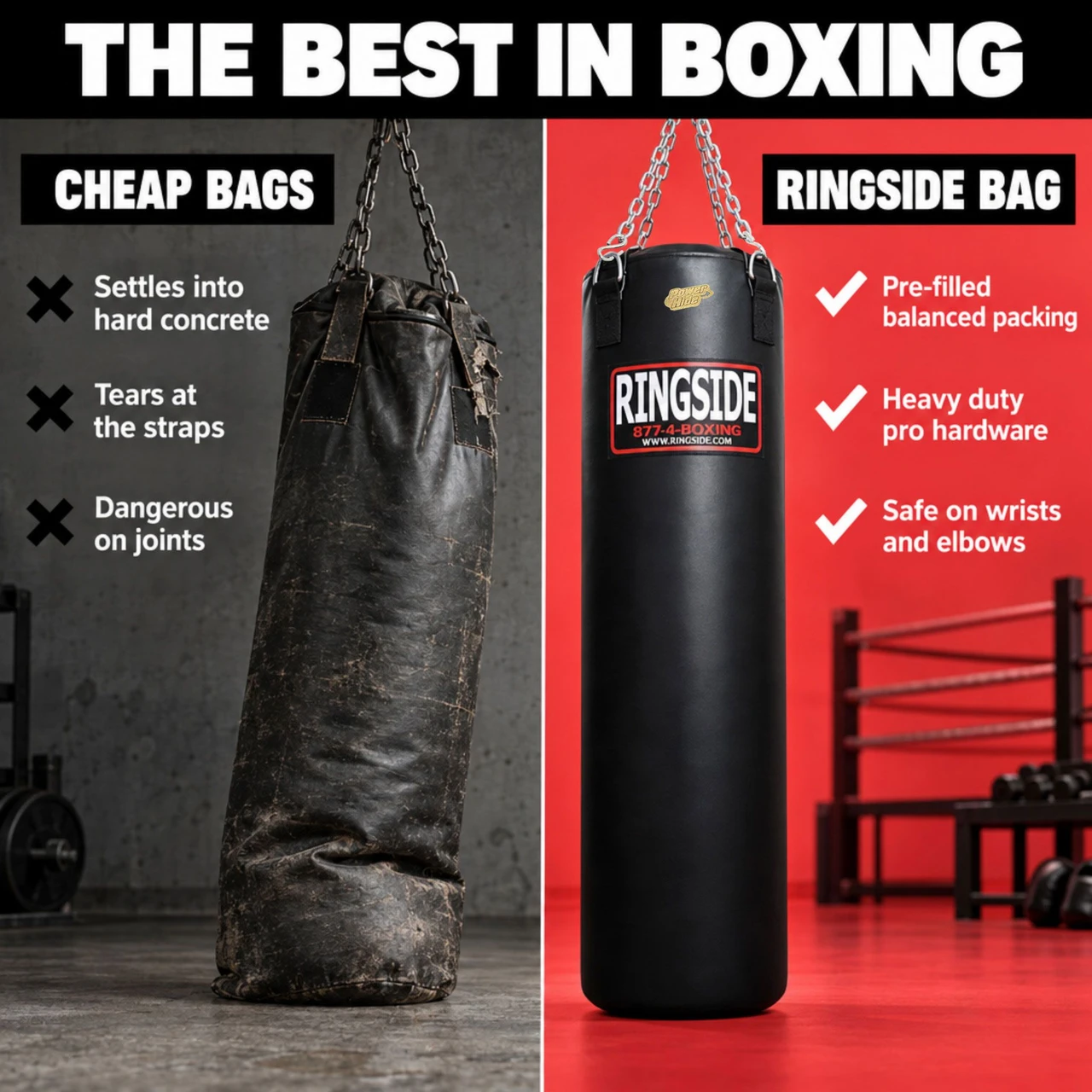 Ringside Powerhide 65 lb. Heavy Bag