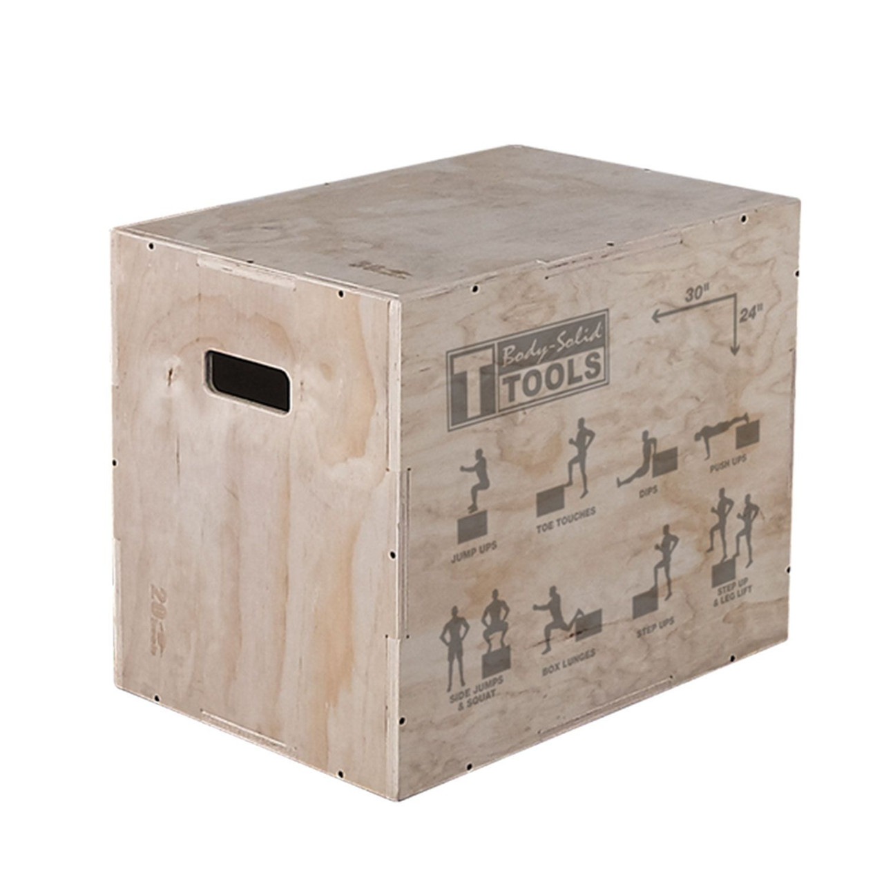 Body Solid 3-in-1 Wooden Plyo Box
