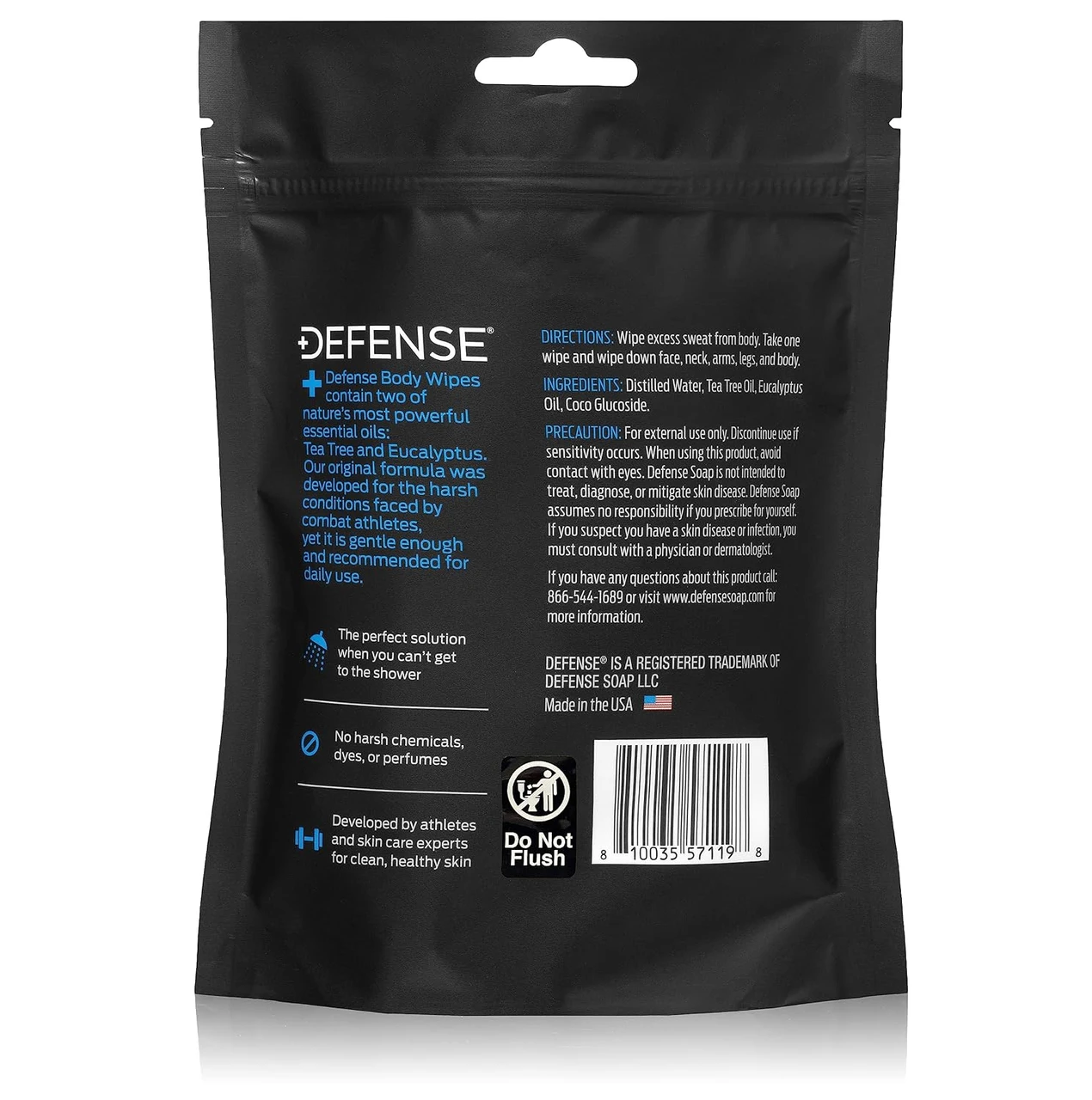 Defense Soap Body Wipes 30 Individually Packed Wipes