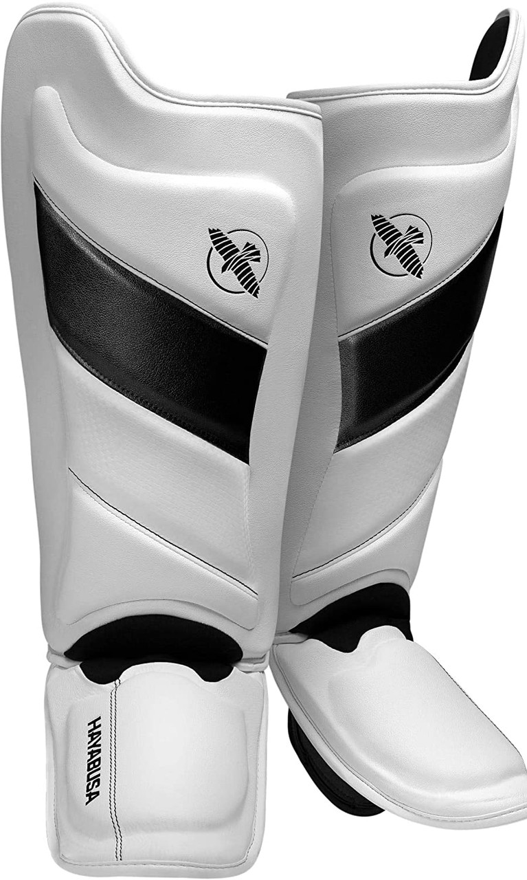 Hayabusa T3 Striking Shin Guards White/Black | Pro Fight Shop