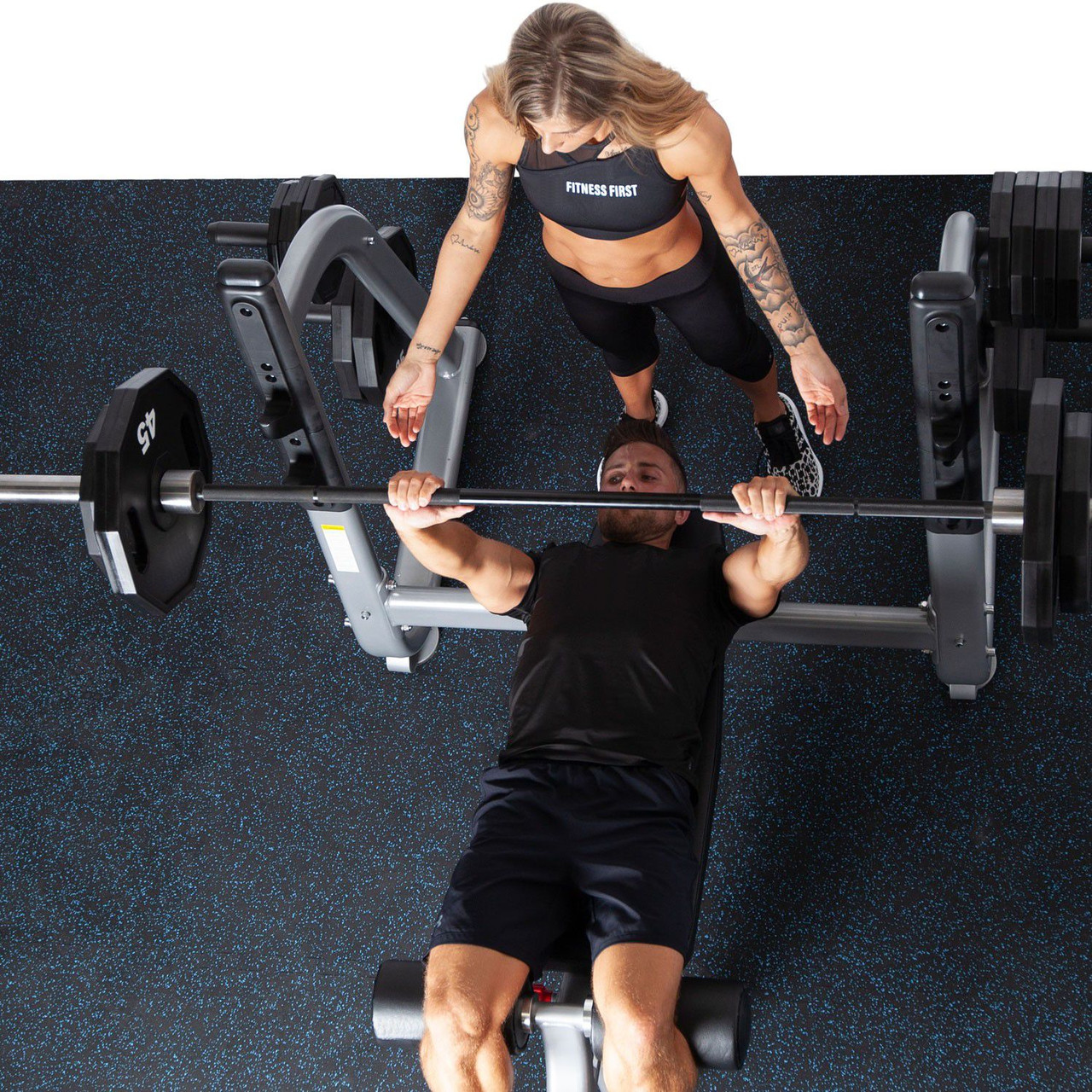 Fitness 1st Decline Bench Press with Olympic Weight Plate Storage