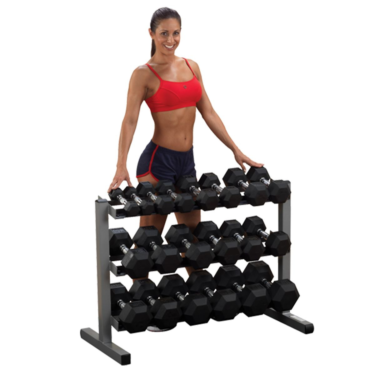 Body Solid 3 Tier Horizontal Dumbbell Rack
