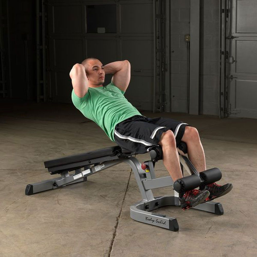 Body Sold GFID71 Heavy Duty Flat Incline Decline Bench