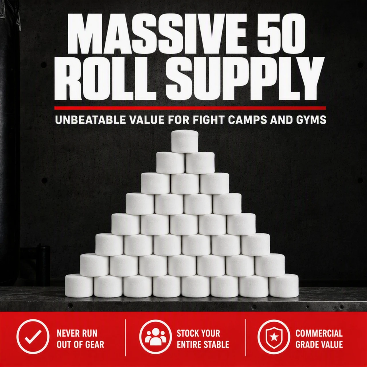 Ringside Ultimate Classic Boxing Gauze - 50 Rolls