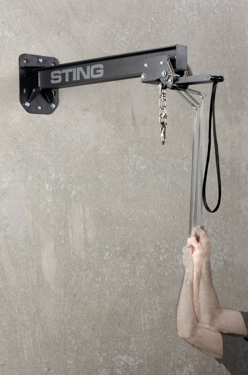 Sting Punching Bag Wall Bracket with Pulley System - Black