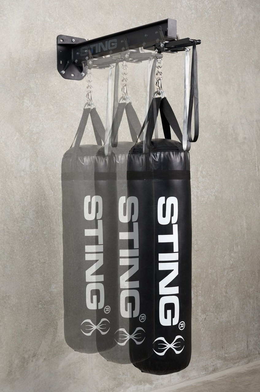 Sting Punching Bag Wall Bracket with Pulley System - Black