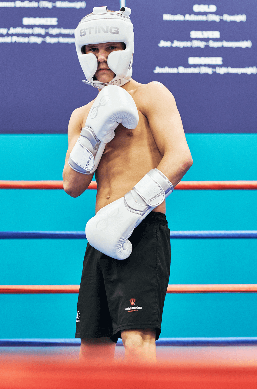 Sting Viper X Sparring Gloves - White/Silver