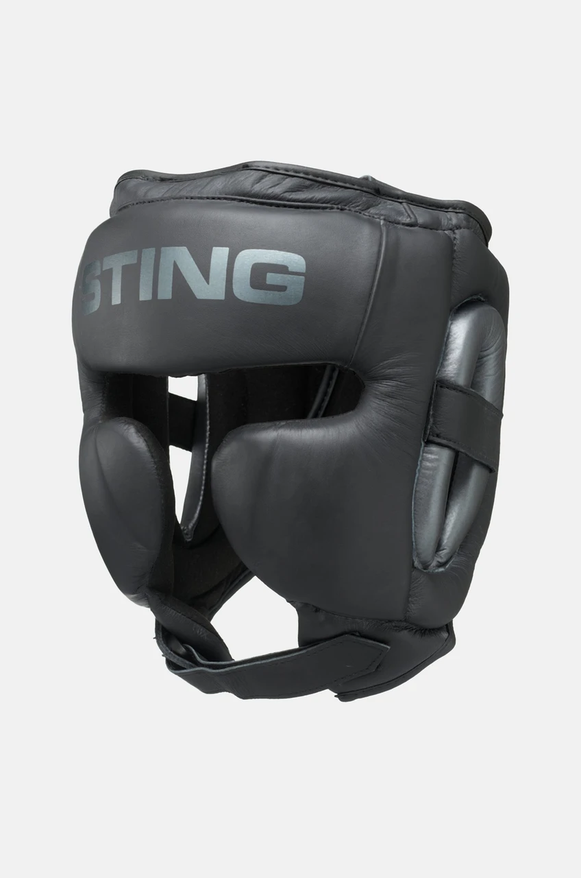 Sting Viper X Gel Full Face Head Guard - Black/Grey