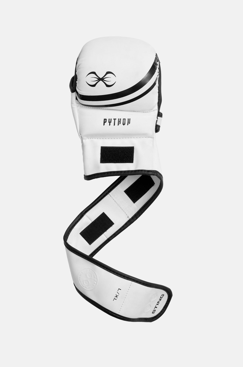 Sting Python MMA Sparring Gloves - White/Black