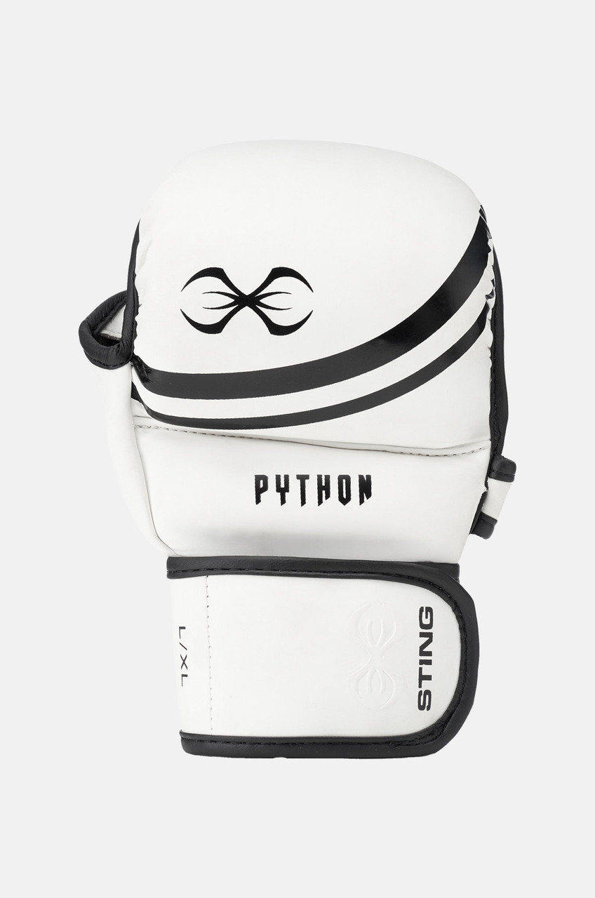 Sting Python MMA Sparring Gloves - White/Black